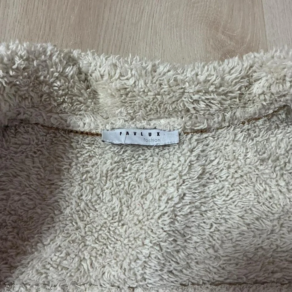 FAVLUX FASHION Women's Corduroy Sherpa Lined Trucker Jacket Tan Penny Lane‎ - Picture 3 of 6